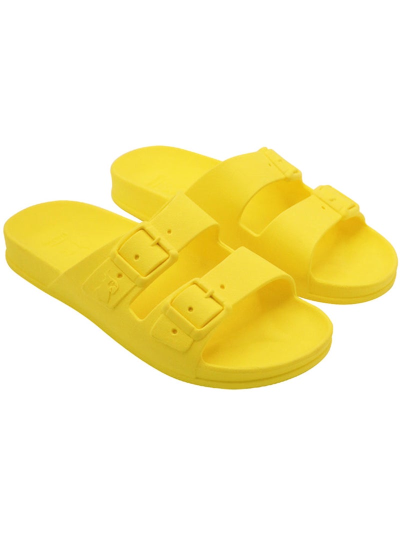 Sandales plates Adulte Jaune fluo - Kiabi