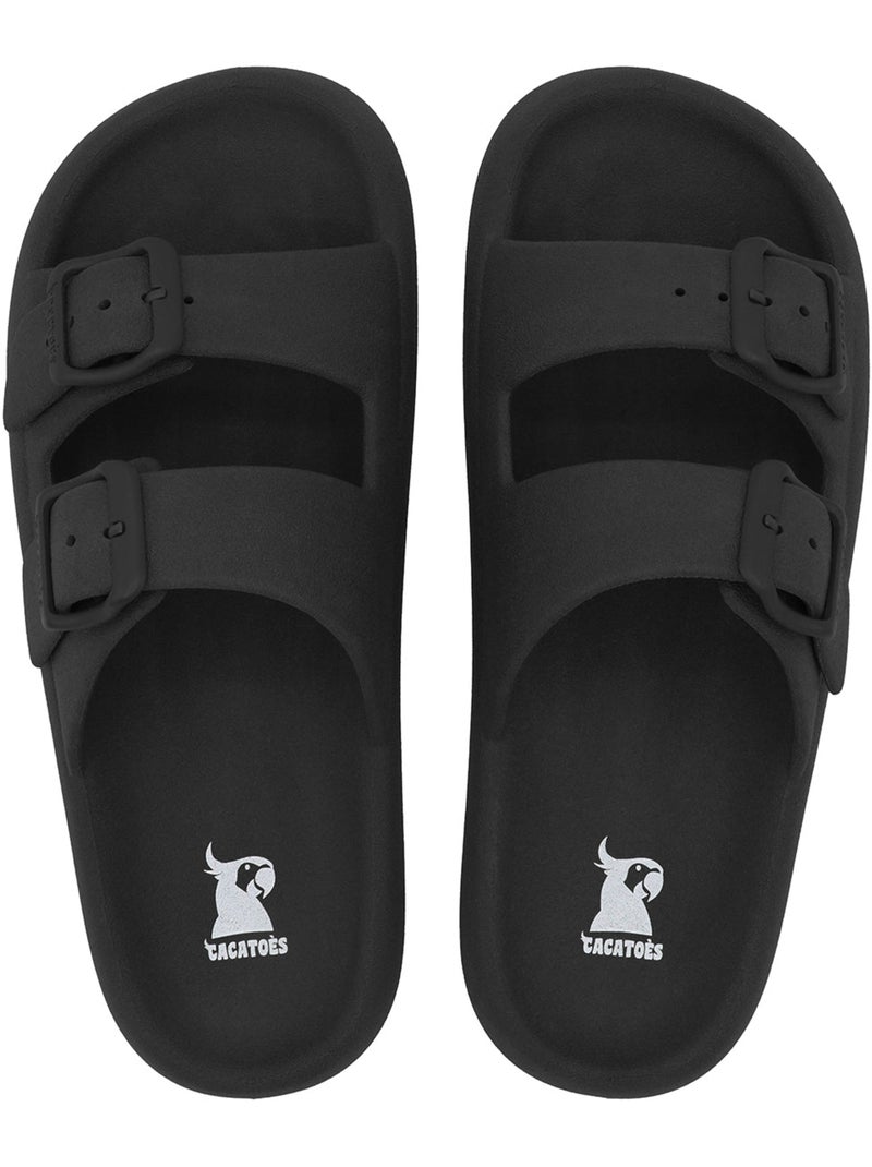 Sandales plates Adulte JESSY CLASSIC Noir Noir - Kiabi