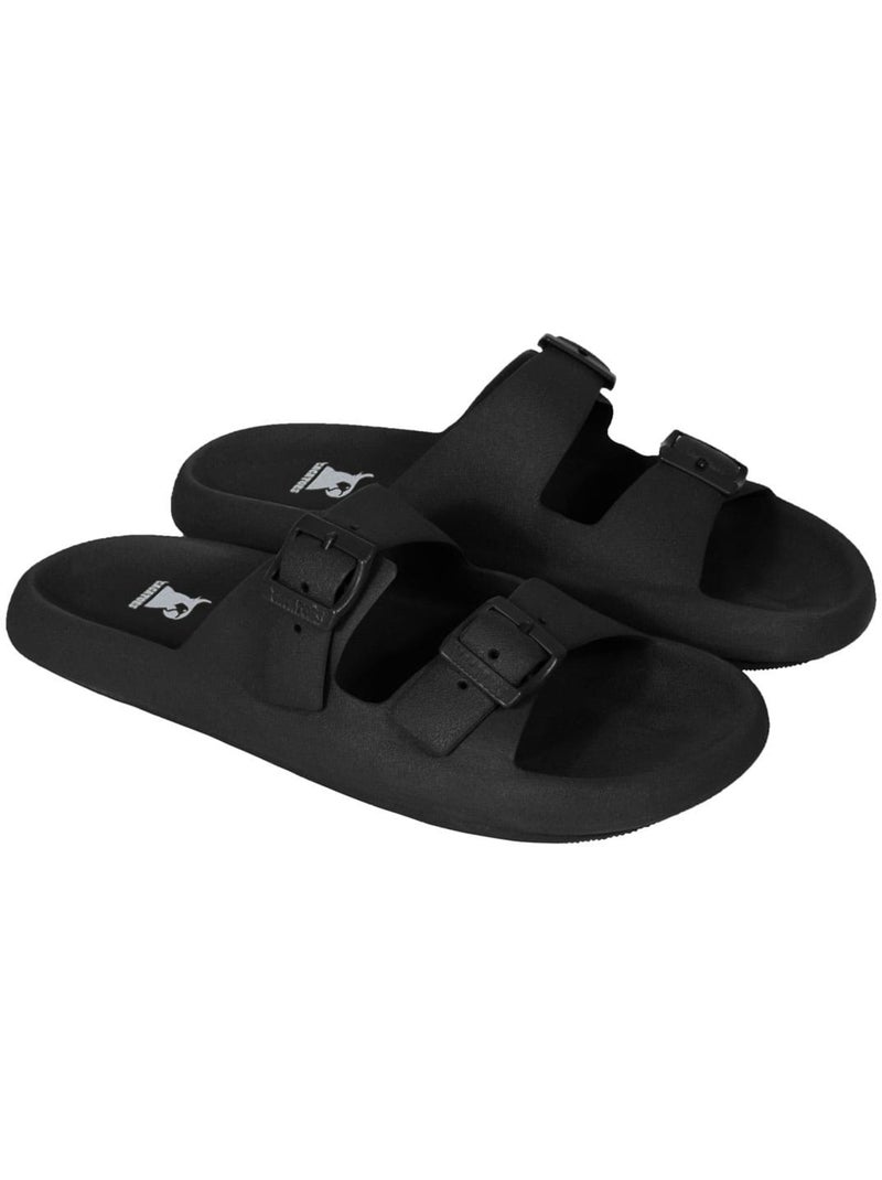 Sandales plates Adulte Noir Noir - Kiabi