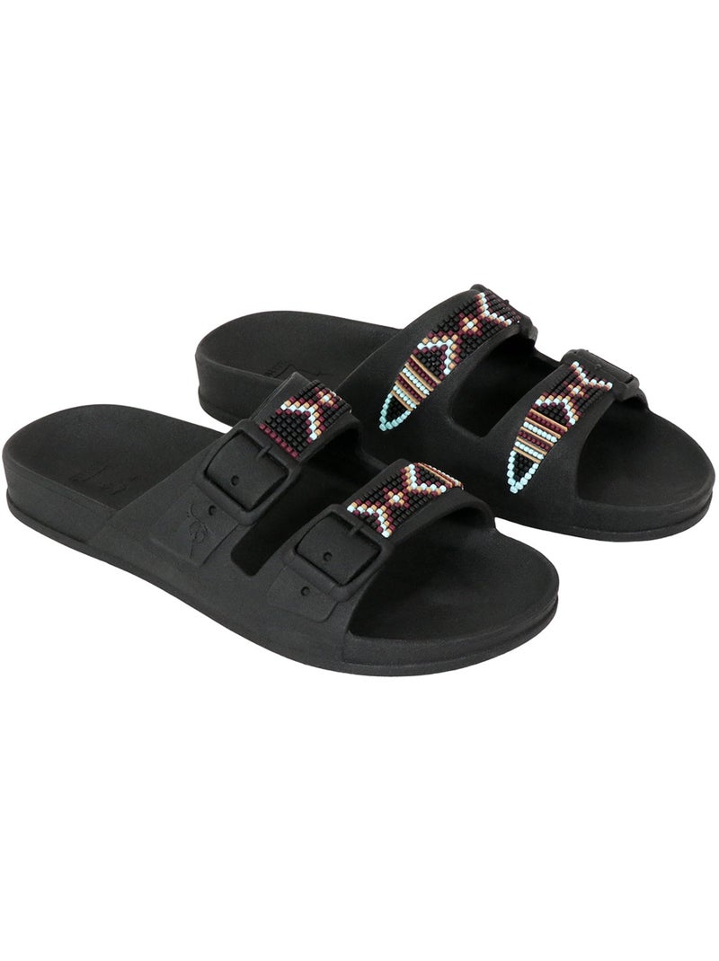 Sandales plates Adulte Noir Noir - Kiabi