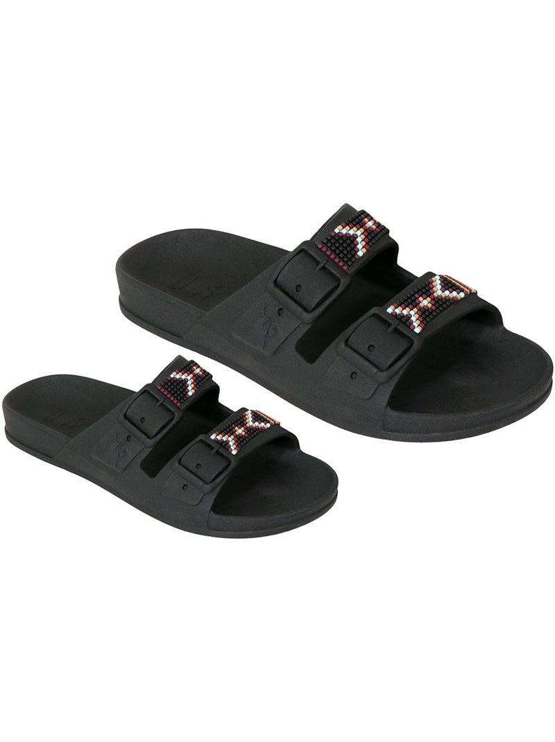 Sandales plates Adulte Noir Noir - Kiabi