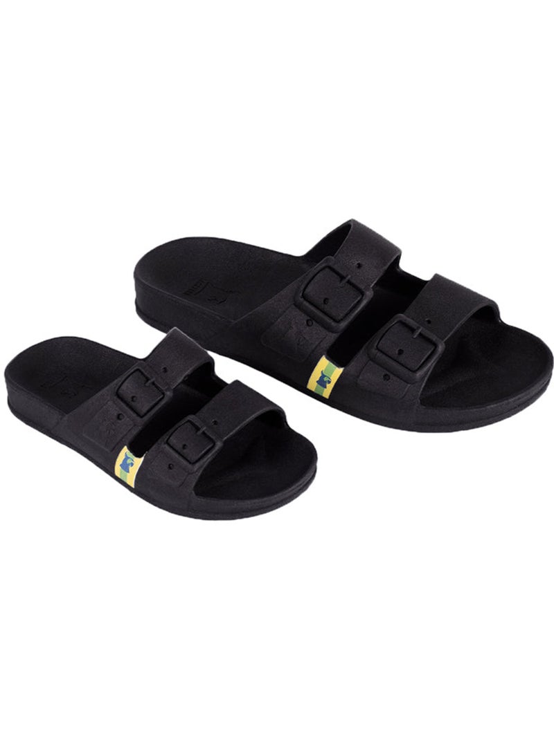 Sandales plates Adulte Noir - Kiabi