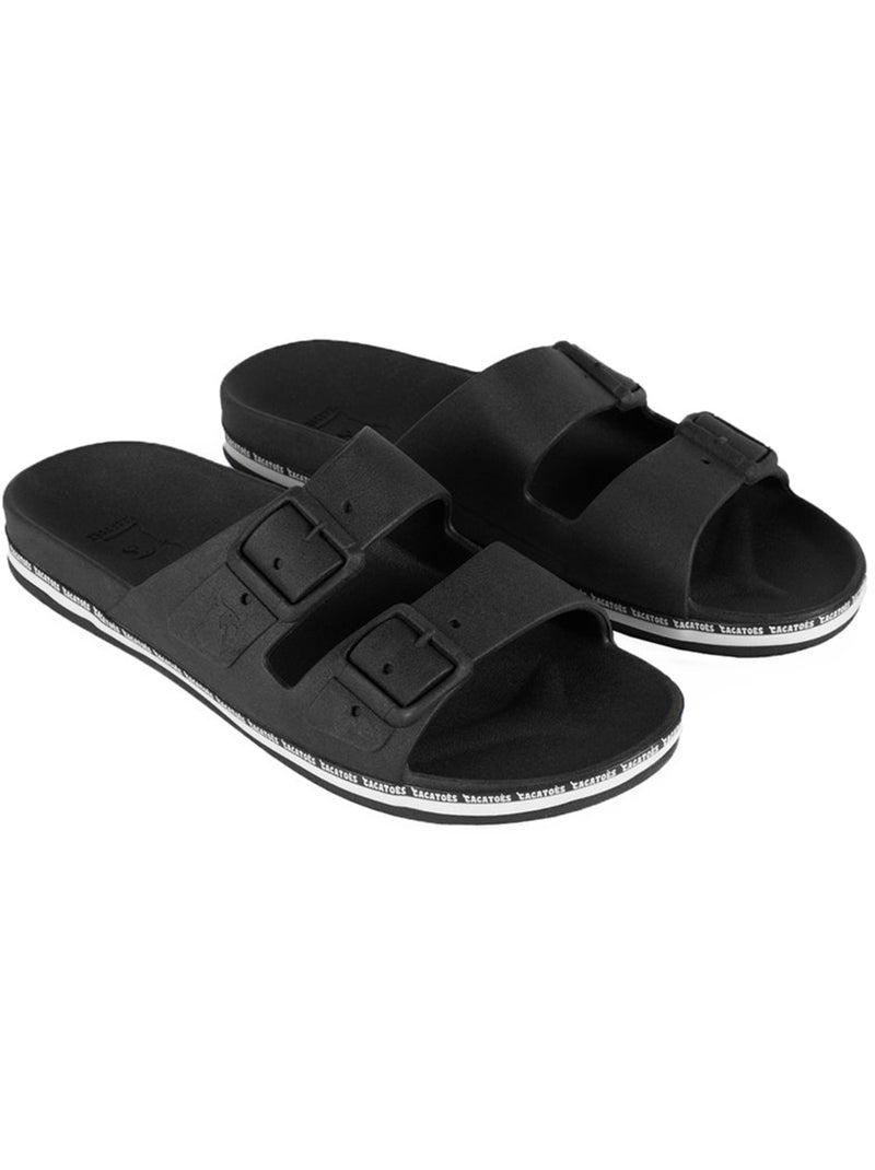 Sandales plates Adulte Noir - Kiabi