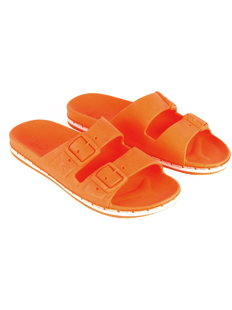 Sandales plates Adulte Orange - Kiabi