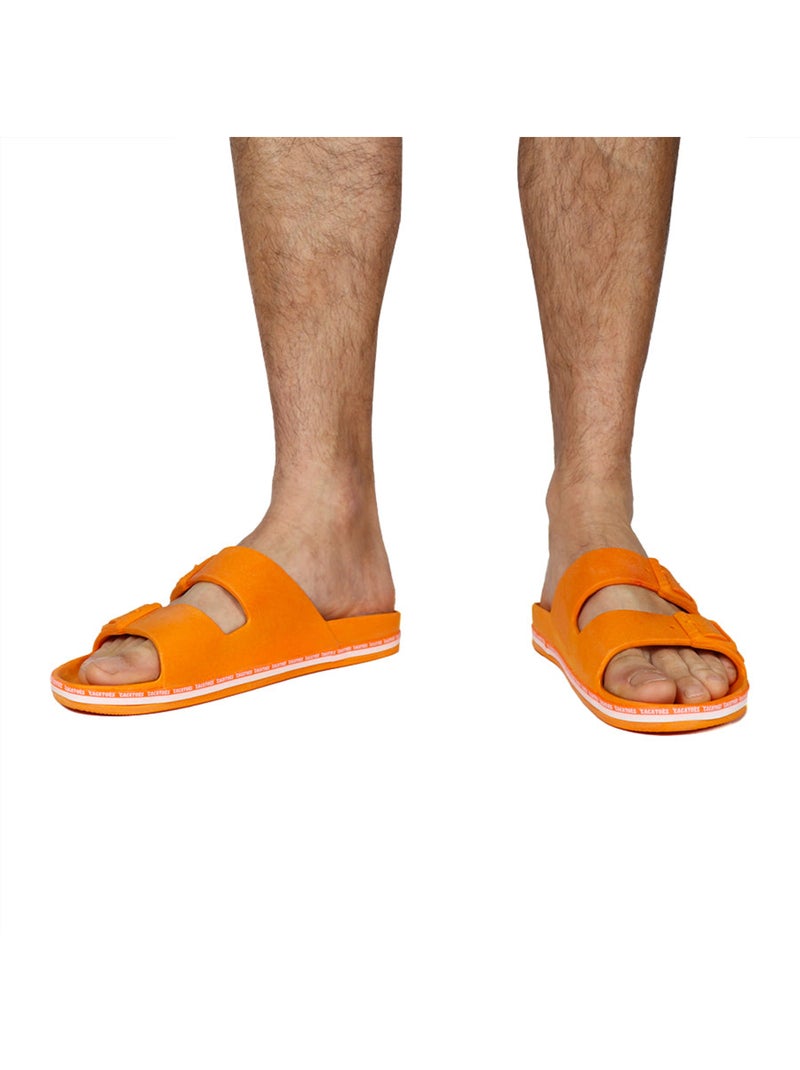 Sandales plates Adulte Orange - Kiabi