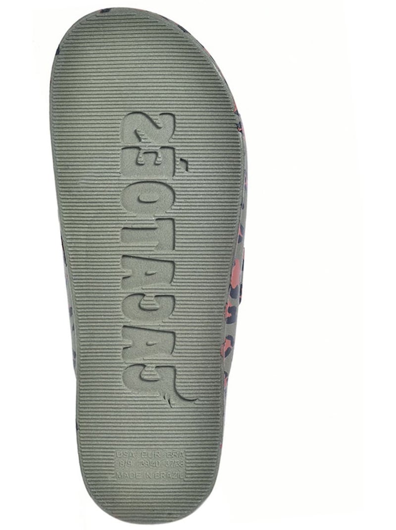 Sandales plates Amazonia Cacatoès Kaki foncé - Kiabi