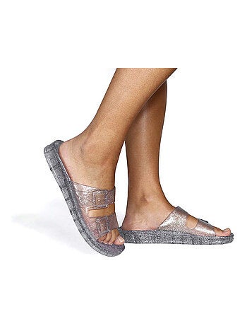 Sandales plates Anjo Glitter Cacatoès