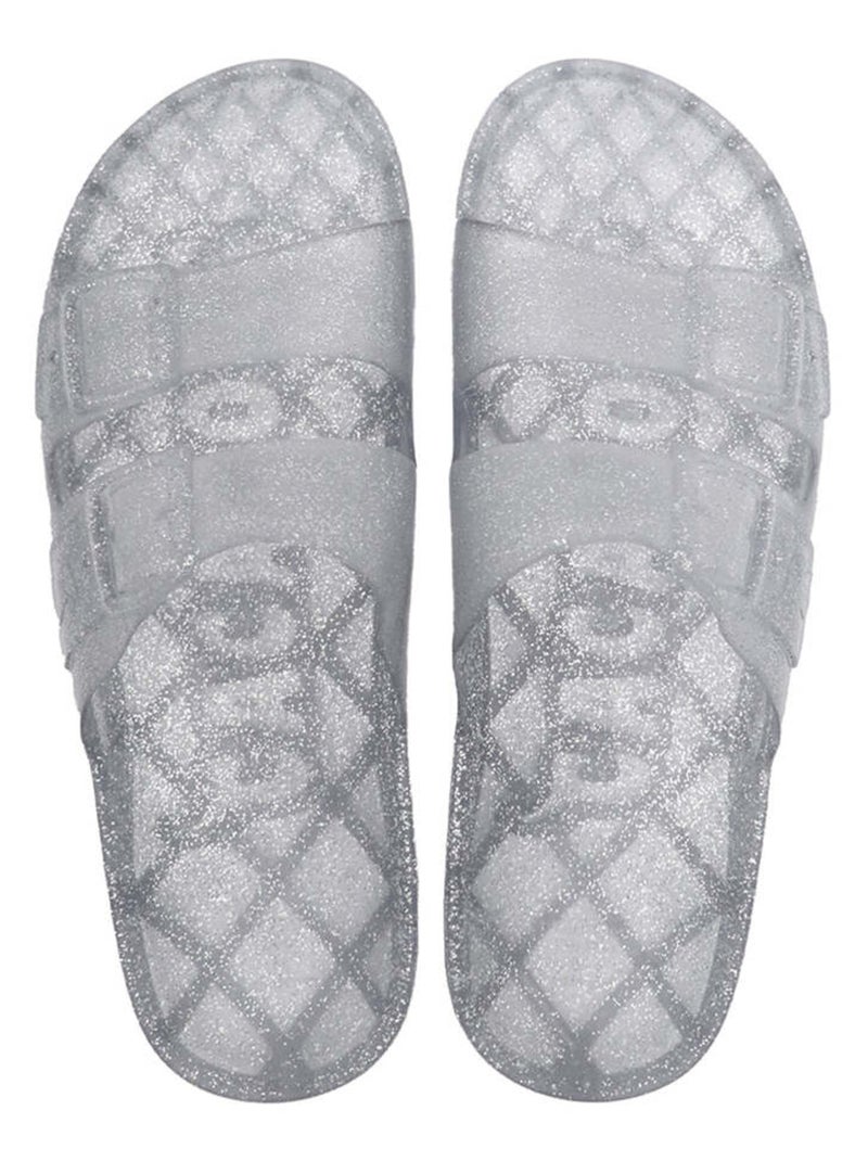 Sandales plates Anjo Glitter Cacatoès Argent - Kiabi