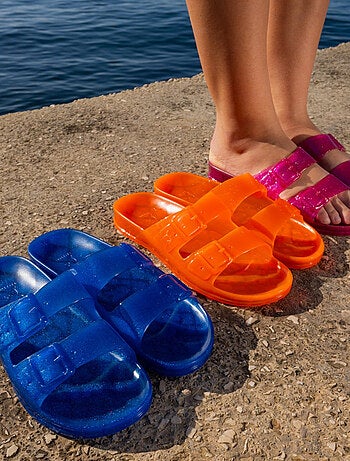 Sandales plates Anjo Glitter Cacatoès