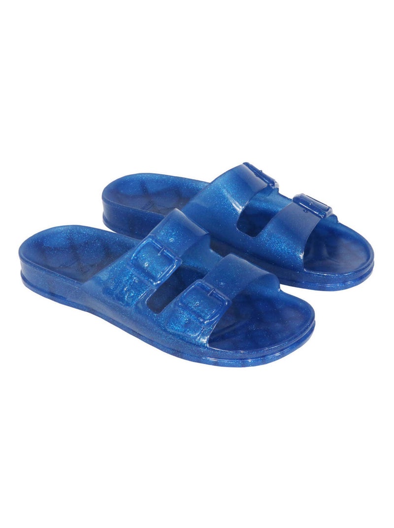 Sandales plates Anjo Glitter Cacatoès Bleu roi - Kiabi