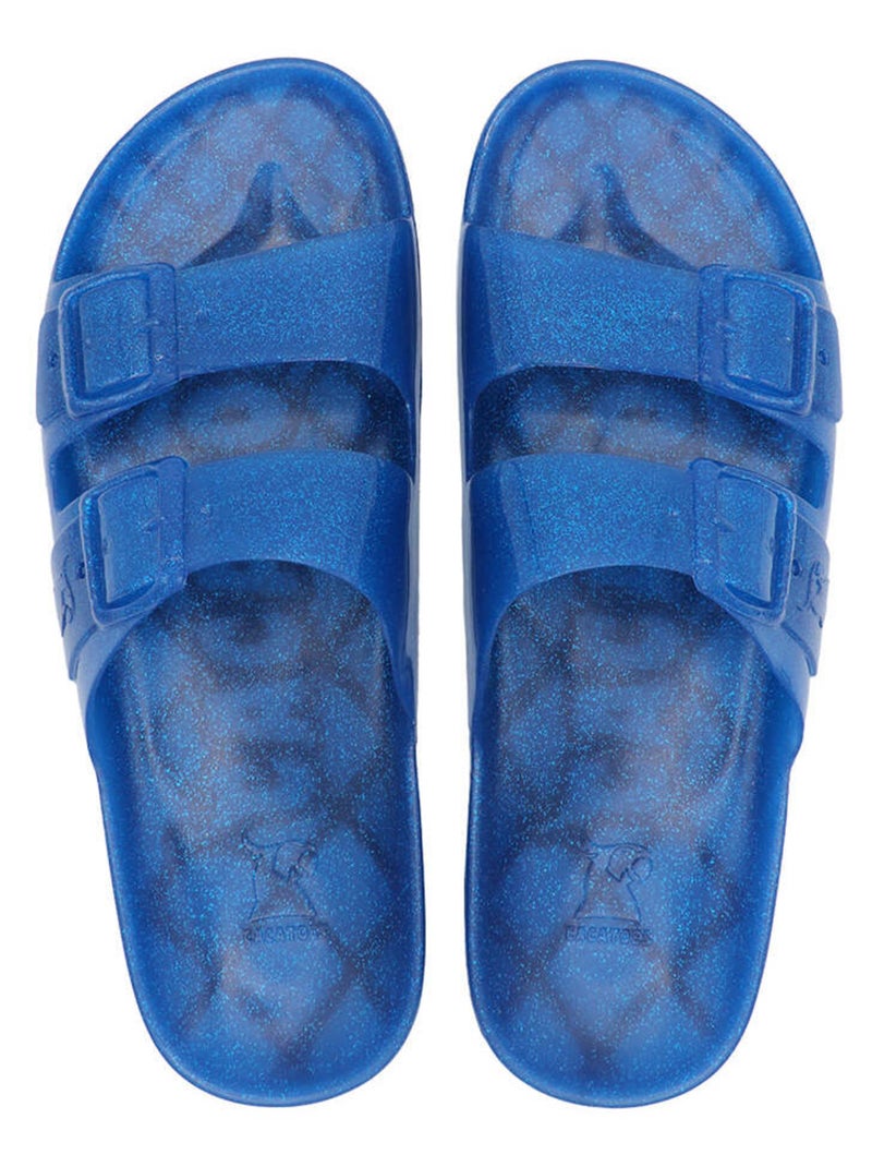 Sandales plates Anjo Glitter Cacatoès Bleu roi - Kiabi