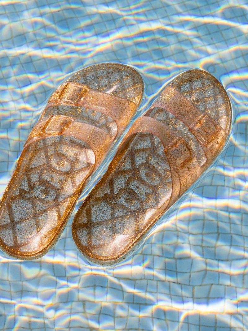 Sandales plates Anjo Glitter Cacatoès Cuivre - Kiabi