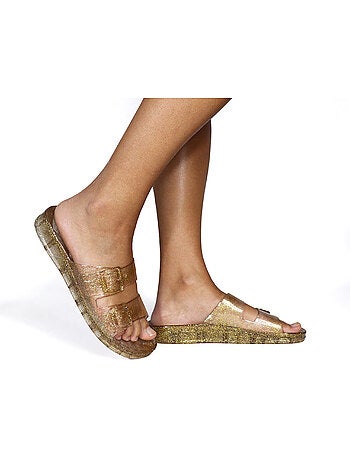 Sandales plates Anjo Glitter Cacatoès