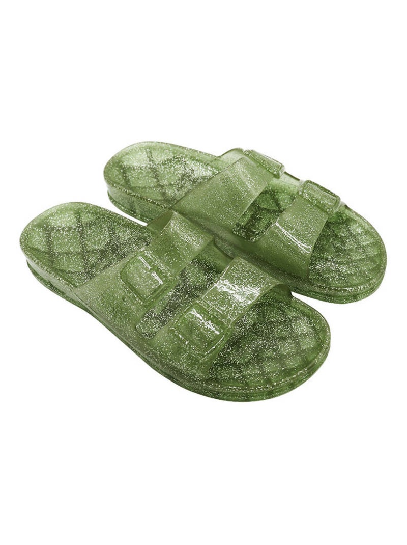 Sandales plates Anjo Glitter Cacatoès Kaki - Kiabi