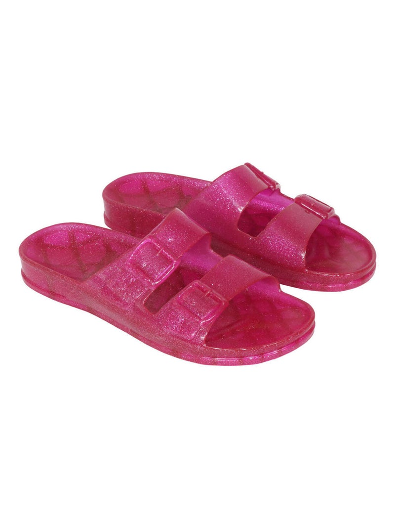 Sandales plates Anjo Glitter Cacatoès Rose framboise - Kiabi