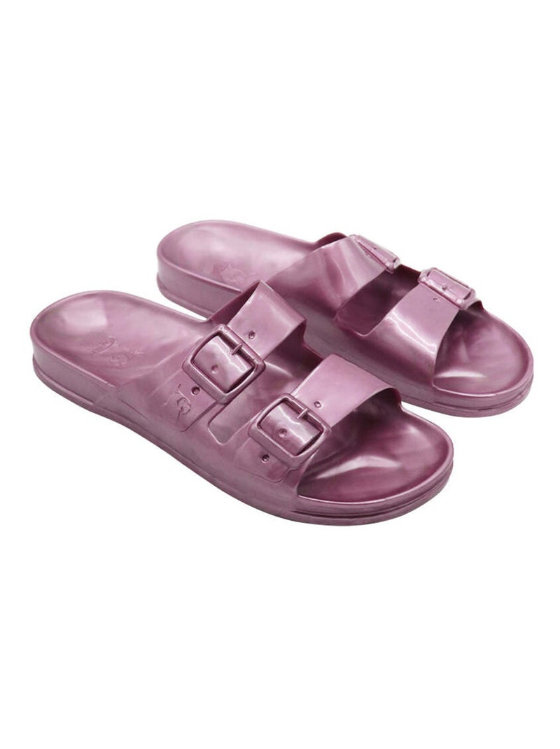 Sandales plates Anjo Metallic Cacatoès Rose - Kiabi