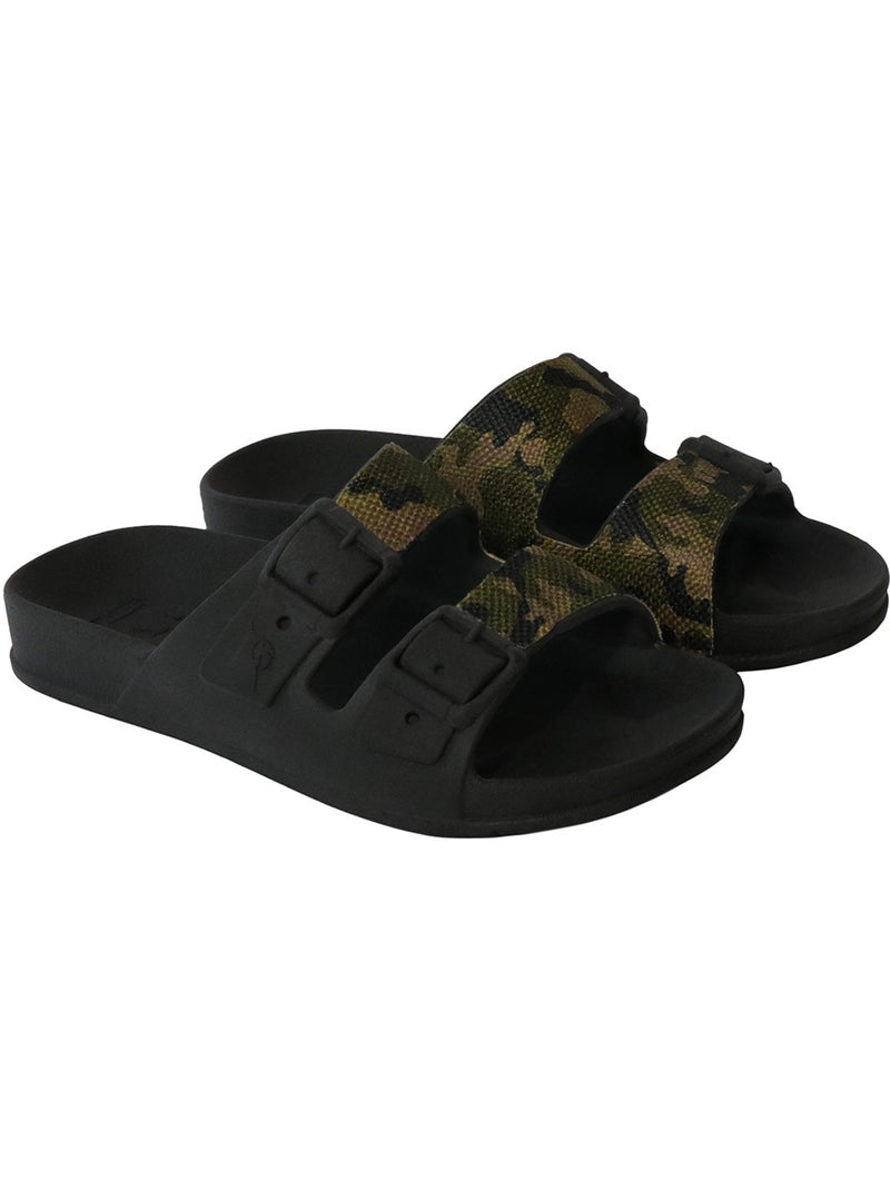 Sandales plates Anturio Cacatoès Noir - Kiabi