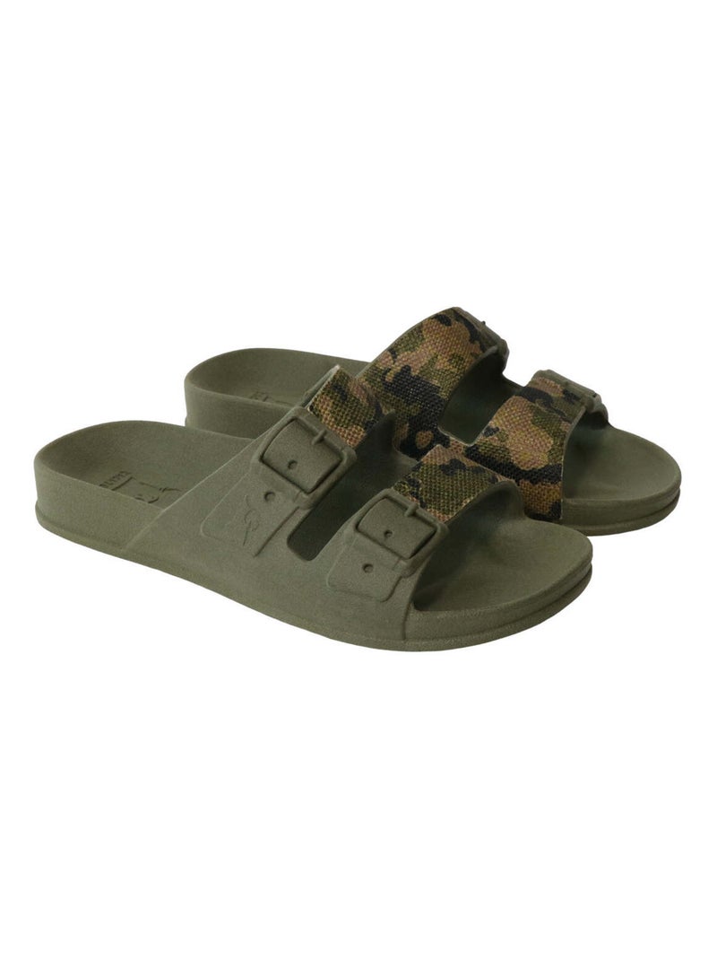 Sandales plates Anturio Cacatoès Vert kaki - Kiabi