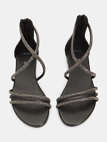 Sandales plates avec strass BATA