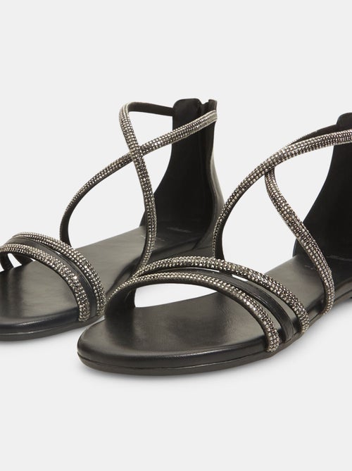Sandales plates avec strass BATA - Kiabi