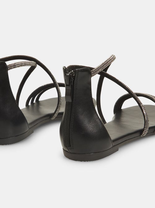 Sandales plates avec strass BATA - Kiabi