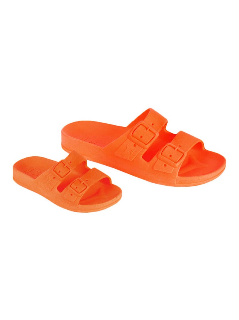 Sandales plates Bahia Cacatoès Orange fluo - Kiabi