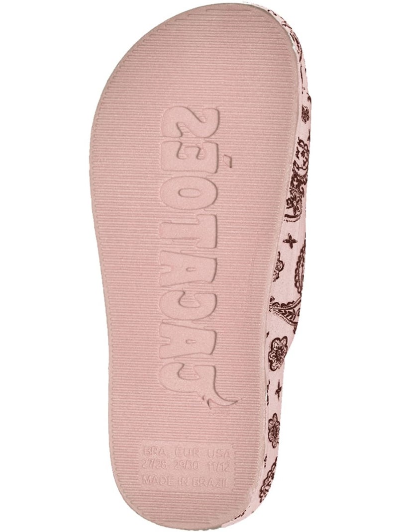 Sandales plates Bandana Cacatoès Beige/Rose - Kiabi