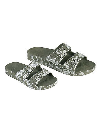 Sandales plates Bandana Cacatoès