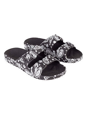 Sandales plates Bandana Cacatoès