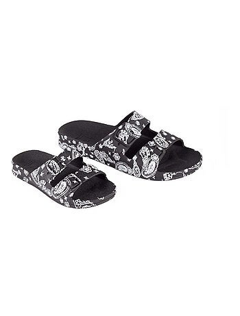 Sandales plates Bandana Cacatoès