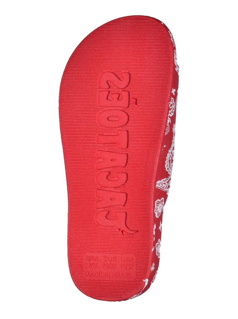 Sandales plates Bandana Cacatoès Rouge - Kiabi