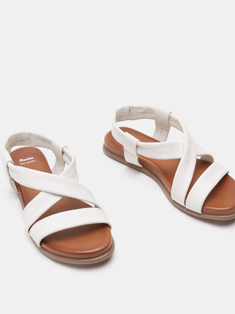 sandales plates BATA Blanc - Kiabi