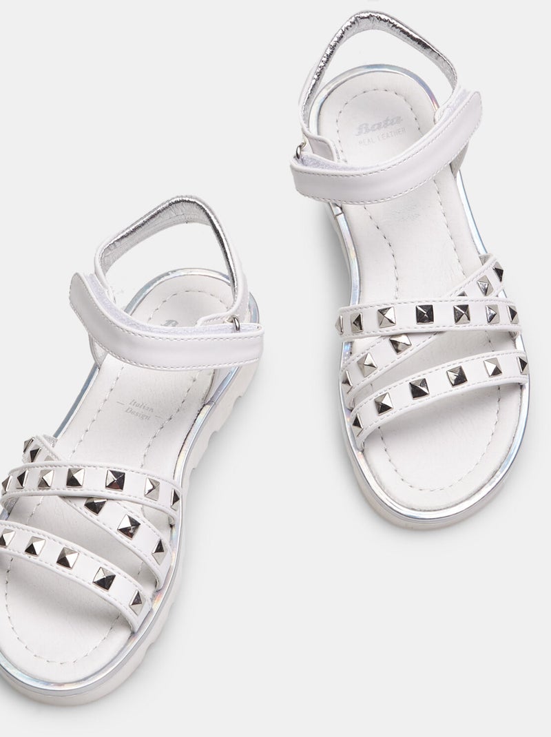 Sandales plates BATA Blanc - Kiabi