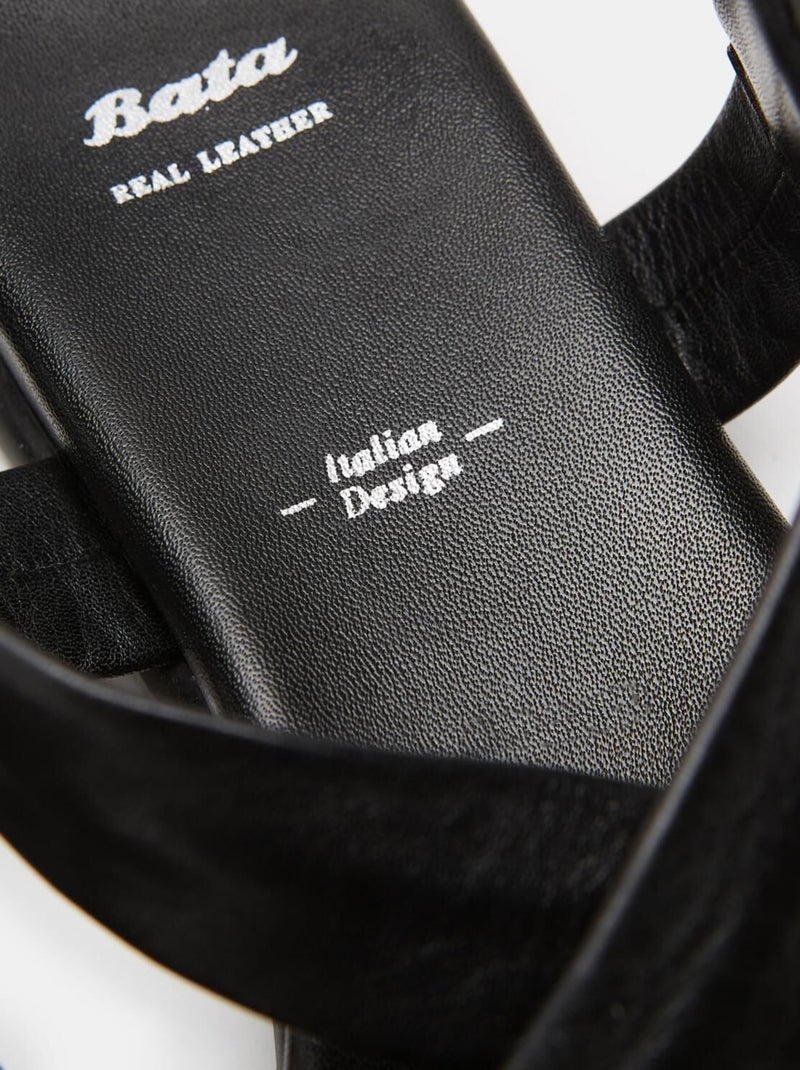 sandales plates BATA Noir - Kiabi