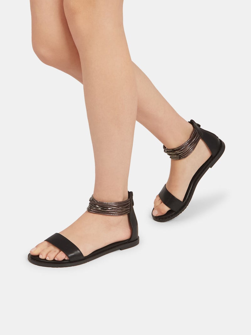 Sandales plates Bata Red Label Noir - Kiabi