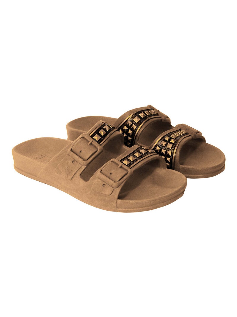 Sandales plates Belem Cacatoès Camel - Kiabi