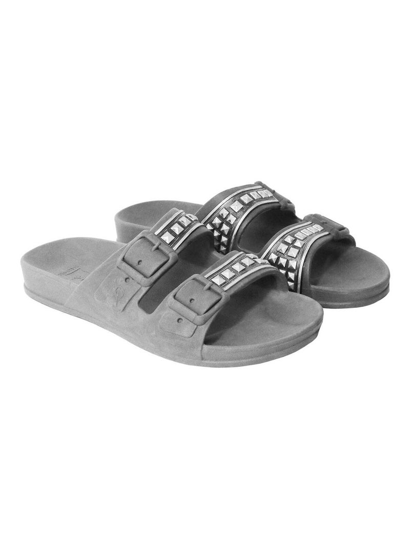 Sandales plates Belem Cacatoès Gris clair - Kiabi