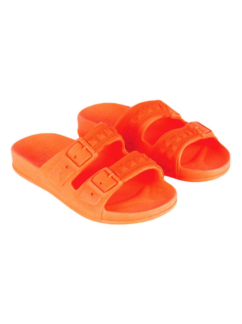 Sandales plates Belem Cacatoès Orange fluo - Kiabi