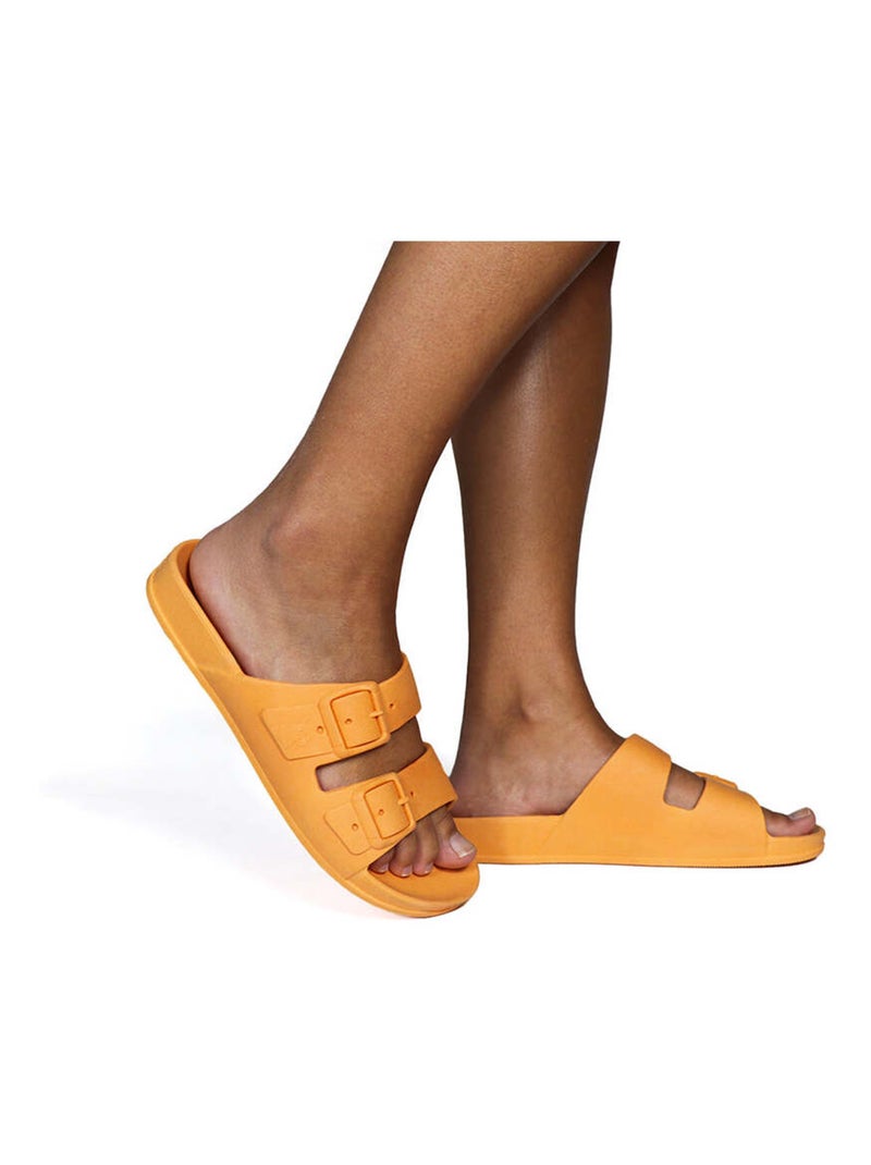 Sandales plates Belo Horizonte Cacatoès Abricot - Kiabi