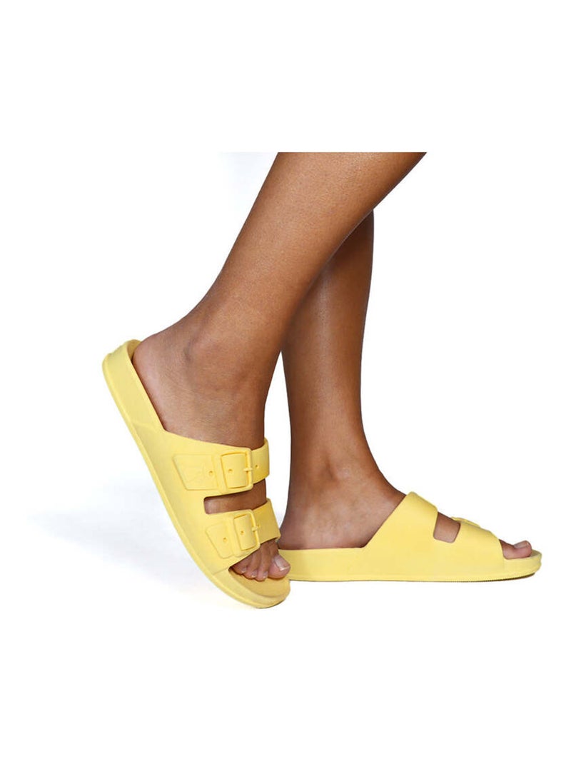 Sandales plates Belo Horizonte Cacatoès Jaune - Kiabi