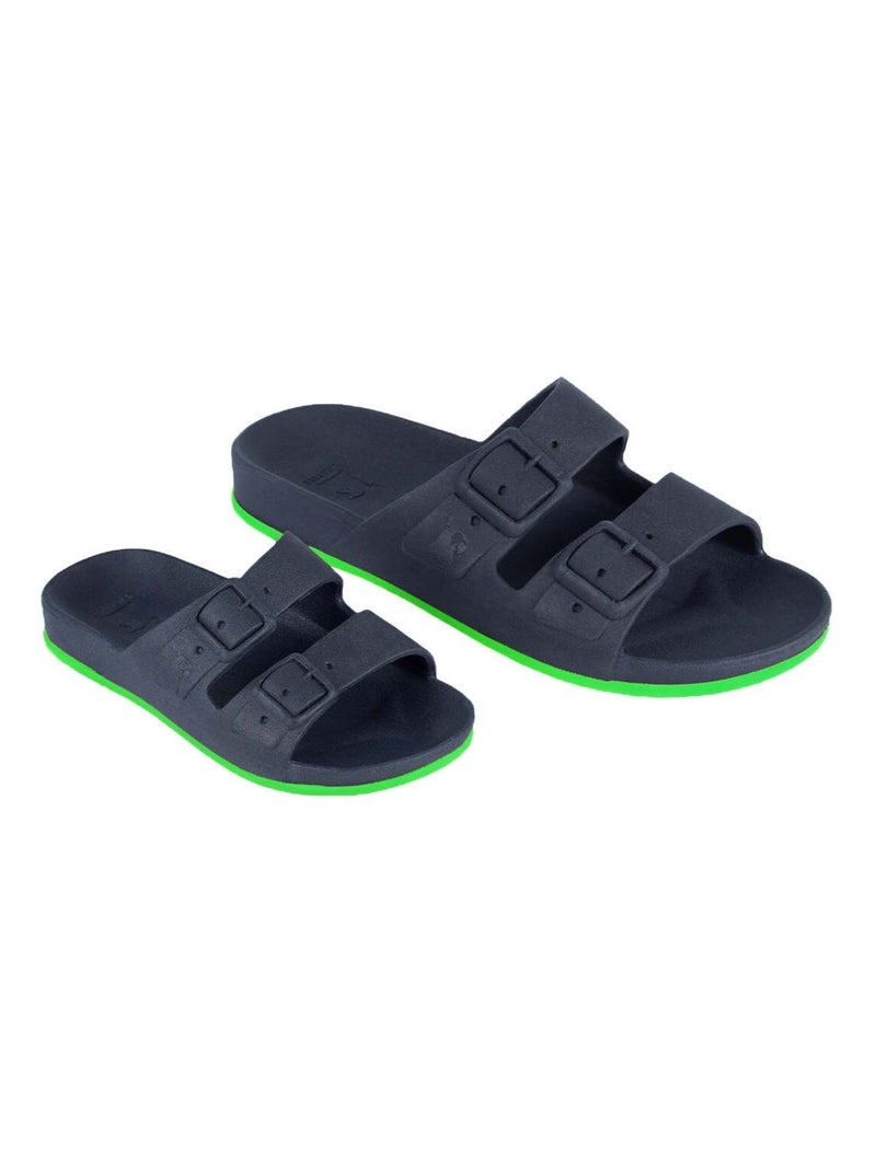 Sandales plates Brasilia Cacatoès Bleu Vert - Kiabi