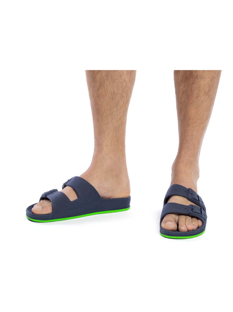 Sandales plates Brasilia Cacatoès Bleu Vert - Kiabi