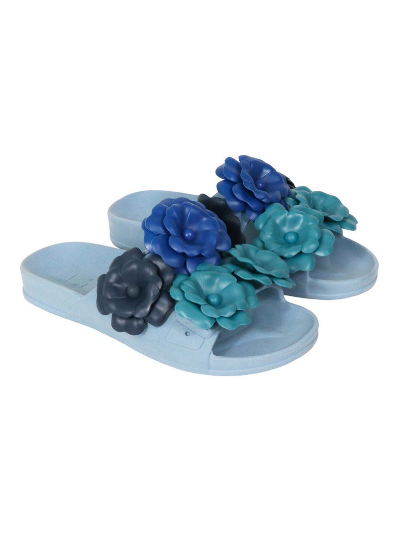 Sandales plates Camelia Cacatoès Bleu Multicolore - Kiabi