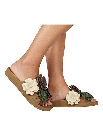 Sandales plates Camelia Cacatoès