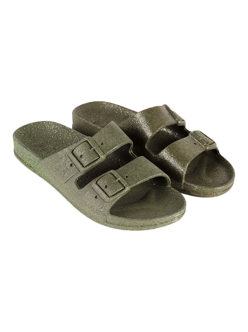 Sandales plates Carioca Cacatoès Noir Kaki - Kiabi
