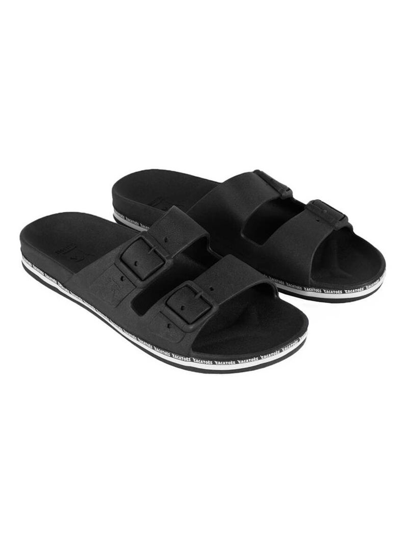 Sandales plates Cravo Cacatoès Noir - Kiabi