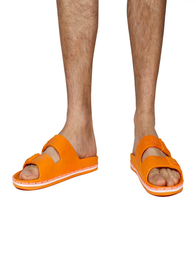 Sandales plates Cravo Cacatoès Orange - Kiabi