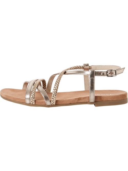 Sandales Plates Cuir Tamaris - Kiabi