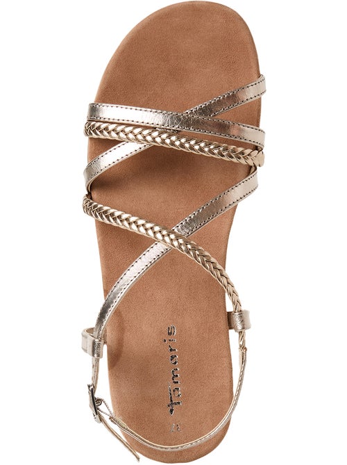 Sandales Plates Cuir Tamaris - Kiabi