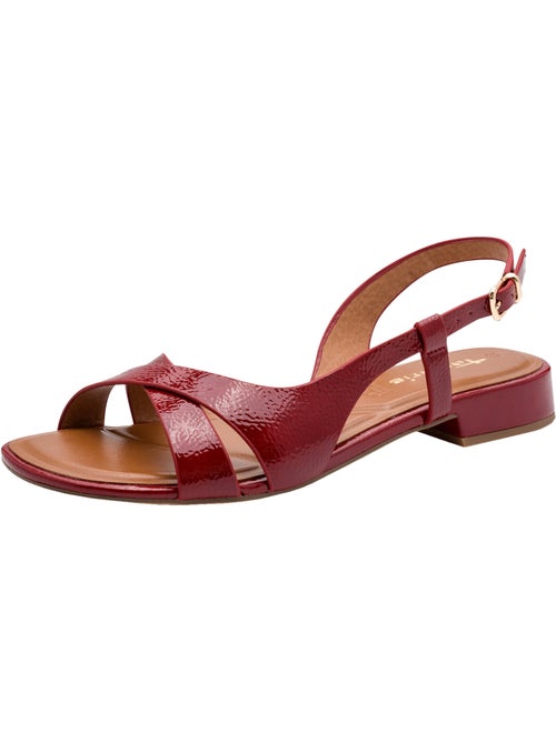 Sandales Plates Cuir Tamaris - Kiabi Sandales Plates Cuir Tamaris - Kiabi